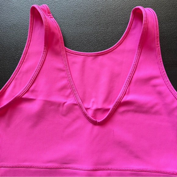 Lululemon Athletica Power Pivot Ribbed Tank Top Hot Pink Fuchsia - Picture 5 of 8